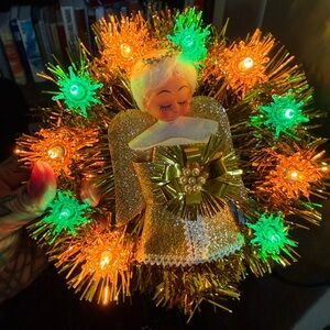 Vintage tree star with angel